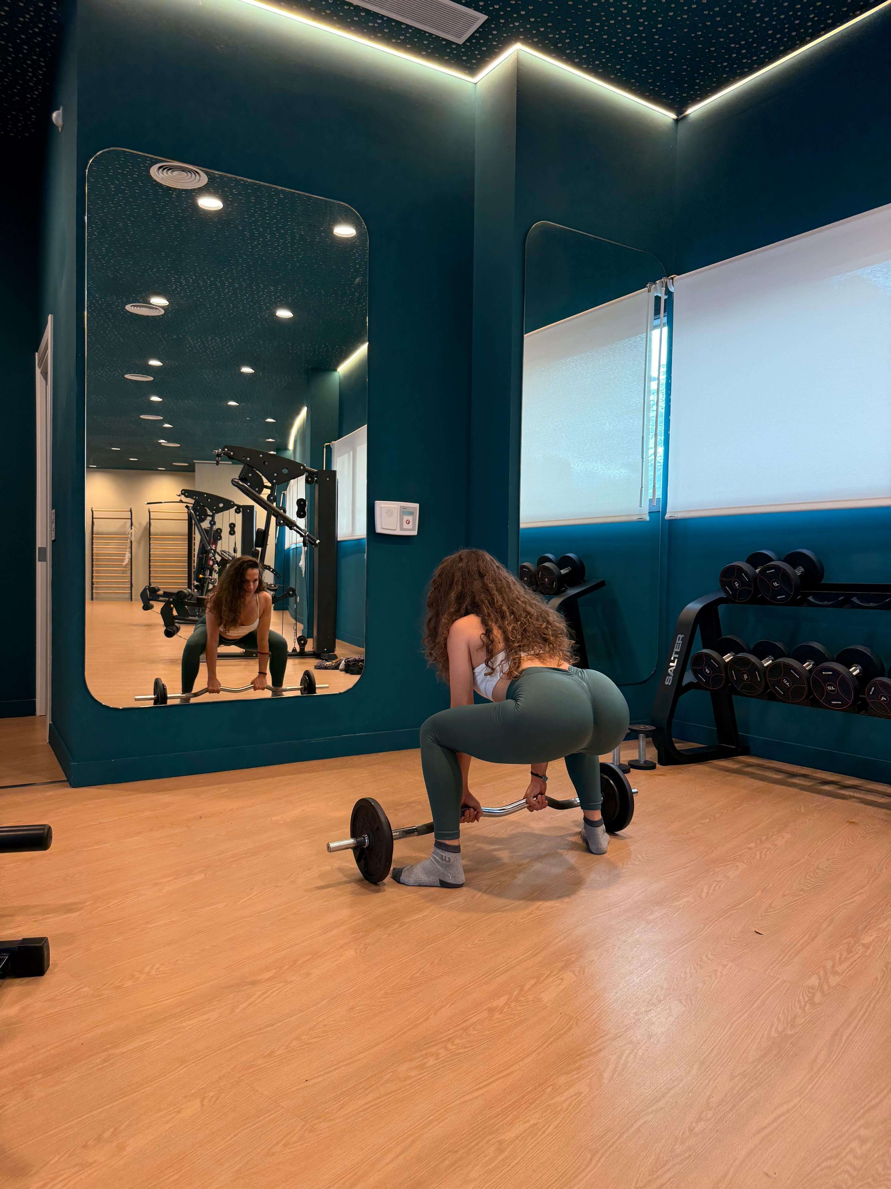 Mujer líder entrenando